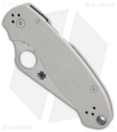 Spyderco Para 3 Sprint Run Knife Gray G-10 (3" Satin Cru-Wear) C223GPGYCW