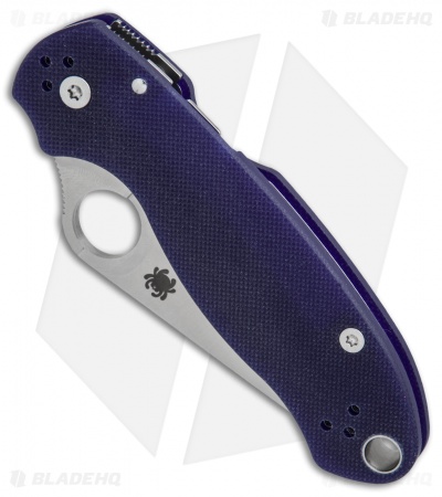 Spyderco Para 3 Compression Lock Knife Dark Blue G-10 (3" Satin S110V) C223GPDBL