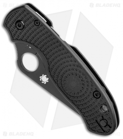 Spyderco Para 3 Lightweight Compression Lock Folding Knife Black LW (3" Black) 