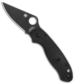 Spyderco Para 3 Lightweight Compression Lock Folding Knife Black LW (3" Black) 