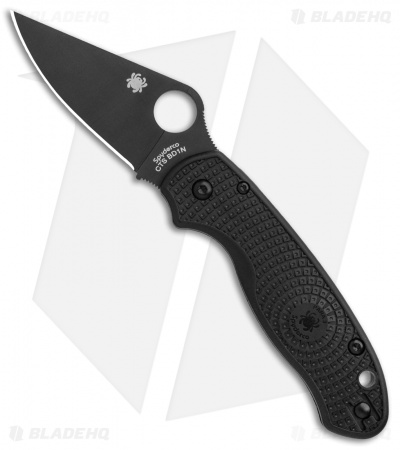 Spyderco Para 3 Lightweight Compression Lock Folding Knife Black LW (3" Black) 