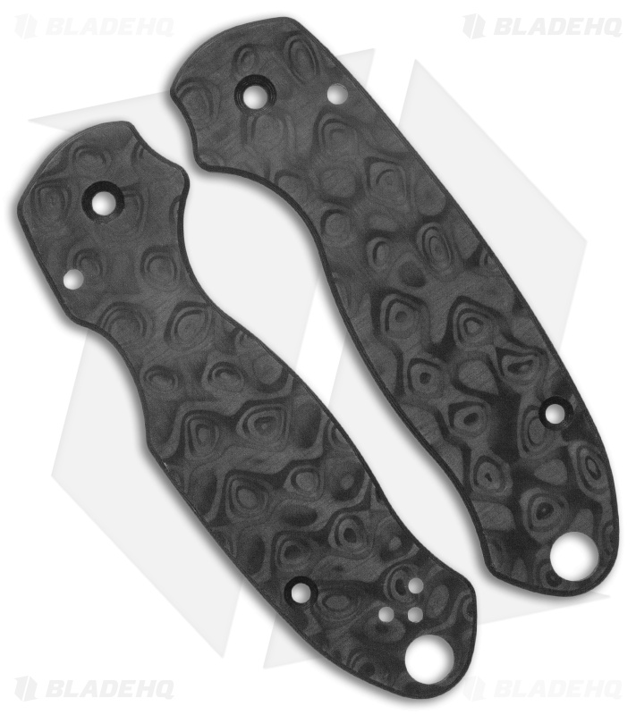 Flytanium Classic Raindrop Carbon Fiber Scales for Spyderco Para3 Knife