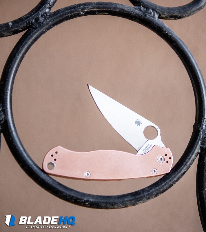Spyderco Copper Paramilitary 2 Knife (3.4" Satin REX 45) C81CUP2