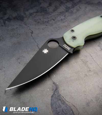 Spyderco M4 Paramilitary 2 Knife Natural G-10 (3.4" Black) C81GM4BKP2 Exclusive