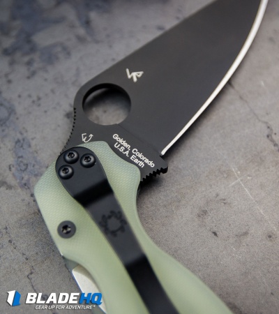 Spyderco M4 Paramilitary 2 Knife Natural G-10 (3.4" Black) C81GM4BKP2 Exclusive