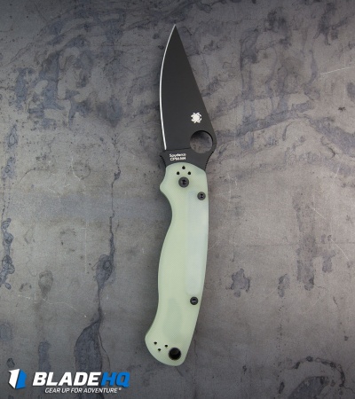 Spyderco M4 Paramilitary 2 Knife Natural G-10 (3.4" Black) C81GM4BKP2 Exclusive