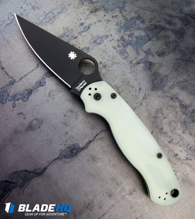 Spyderco M4 Paramilitary 2 Knife Natural G-10 (3.4" Black) C81GM4BKP2 Exclusive