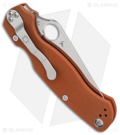 Spyderco Paramilitary 2 Sprint Run - Burnt Orange G-10 + Rex 45 Blade