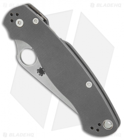 Spyderco Paramilitary 2 Knife Dark Gray G-10 (3.4" Stonewash Maxamet) C81GPDGY2