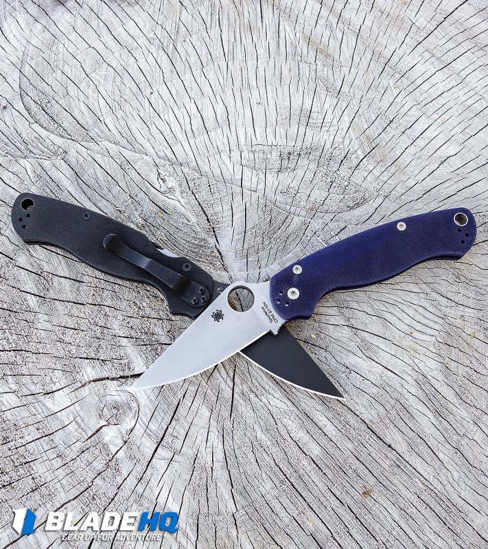 Spyderco Paramilitary 2 Knife | Blue G-10 | Blade HQ