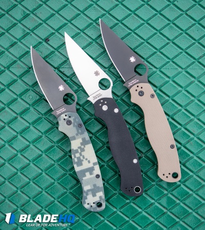 Weinig Heb geleerd Onderzoek Spyderco Paramilitary 2 Knife - Black G-10 | Satin | Blade HQ