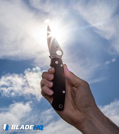 Spyderco Paramilitary 2 Knife - Black G-10 | Satin | Blade HQ