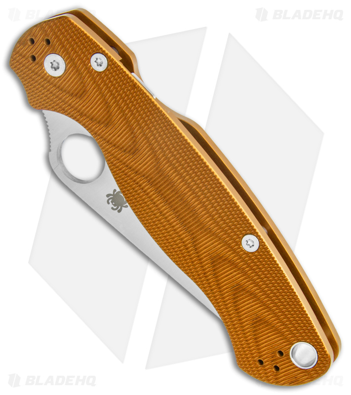 Spyderco Aluminum Paramilitary 2 Knife - Orange | Satin BD1N