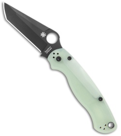 Spyderco M4 Tanto Paramilitary 2 Knife Natural G-10 (3.4" Black) C81GM4PTBK2