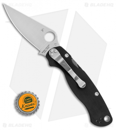 Spyderco Paramilitary 2 Left Handed Knife G-10 (3.4" Satin S45VN) C81GPLE2