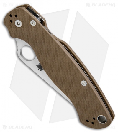 Spyderco Paramilitary 2 Knife Brown G-10 (3.4" Satin S35VN) C81GPBN2