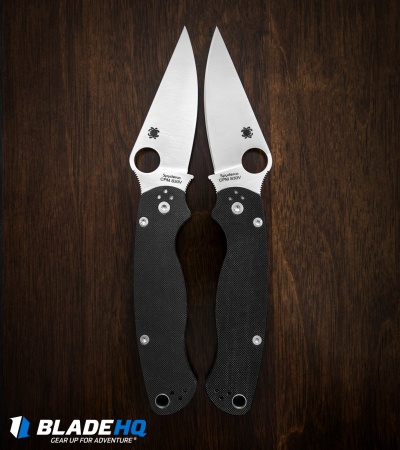 Spyderco Paramilitary 2 Left Handed Knife G-10 (3.4" Satin S45VN) C81GPLE2