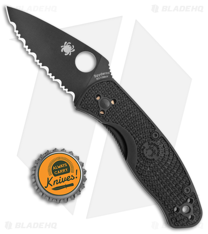 Spyderco Persistence Lightweight Knife Black + Full Serr