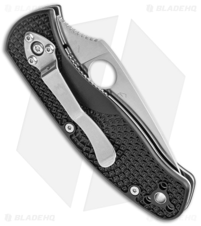 Spyderco Persistence Lightweight Liner Lock Black (2.75" Satin Serr) C136PSBK