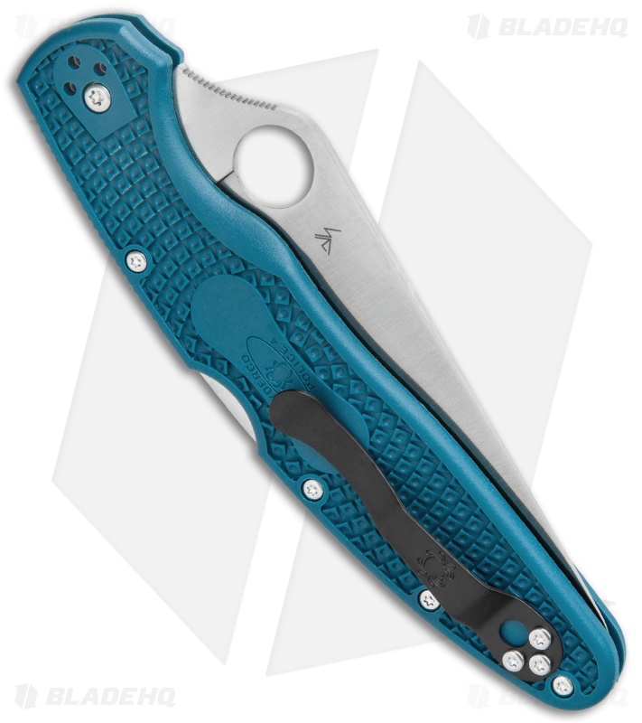 Spyderco Police 4 Lightweight Blue FRN Knife (4.3" Satin K390) C07FP4K390