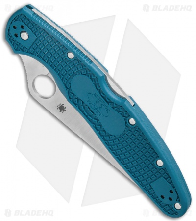 Spyderco Police 4 Lightweight Blue FRN Knife (4.3" Satin K390) C07FP4K390