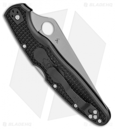 Spyderco Police 4 Lightweight Lockback Knife Black FRN (4.3" Satin) C07PBK4