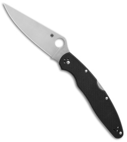 Spyderco Police 4 Lockback Knife Black G-10 (4.4" Satin K390) C07GP4