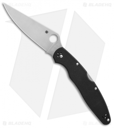 Spyderco Police 4 Lockback Knife Black G-10 (4.4" Satin K390) C07GP4