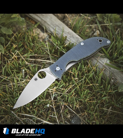 Spyderco Polestar Liner Lock Knife Gray G-10 (3.3" Satin) C220GPGY
