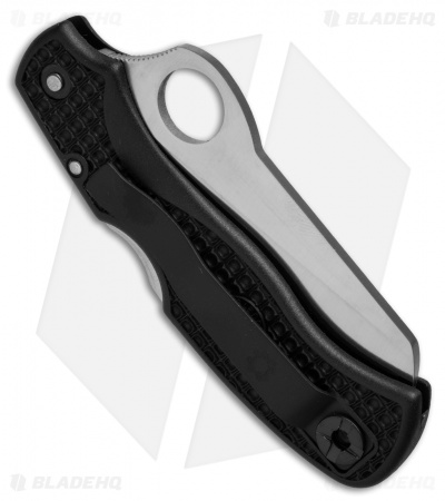 Spyderco Rescue 79 mm Lockback Knife Black FRN (3.125" Satin Serr) C45SBK