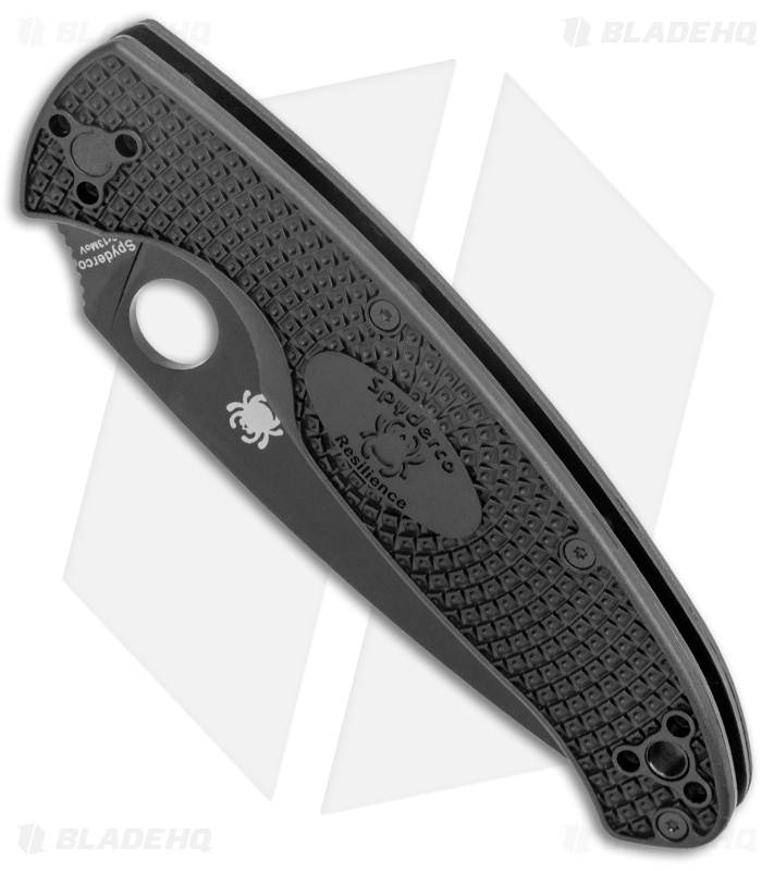 Spyderco Resilience Lightweight Liner Lock Knife Blackout (4.3" Black Serr)