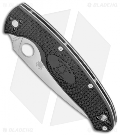 Spyderco Resilience Lightweight Liner Lock Knife Black FRN (4.25" Satin) C142PBK