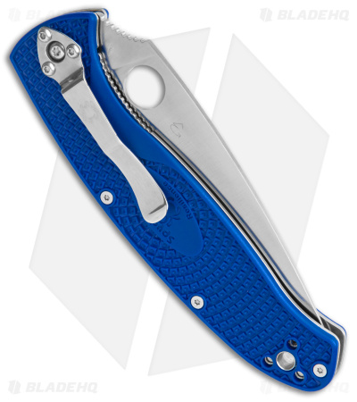 Spyderco Resilience Lightweight Liner Lock Knife Blue FRN (4.3" Serr) C142PSBL