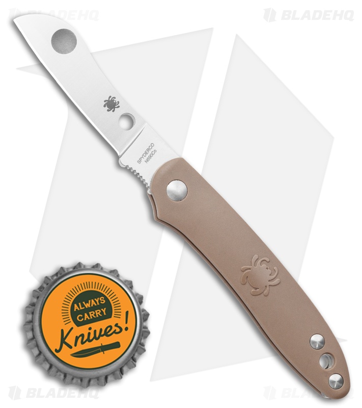 Spyderco Roadie Slip Joint Knife Brown FRN (2.1" Satin) C189PBN