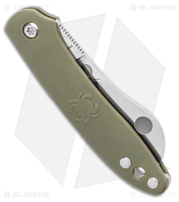 Spyderco Roadie Slip Joint Knife Olive Green FRN (2.1" Satin) C189PGR