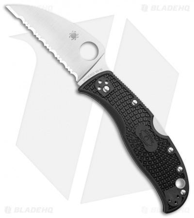 Spyderco RockJumper Lockback Knife FRN (2.83" Satin Serr VG-10)  C254SBK