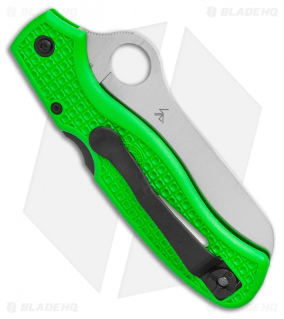Spyderco Atlantic Salt Folding Dive Knife Green FRN (3.69" Satin LC200N)