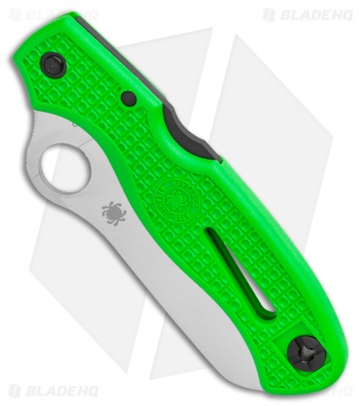 Spyderco Atlantic Salt Folding Dive Knife Green FRN (3.69" Satin LC200N)