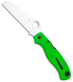 Spyderco Atlantic Salt Folding Dive Knife Green FRN (3.69" Satin LC200N)