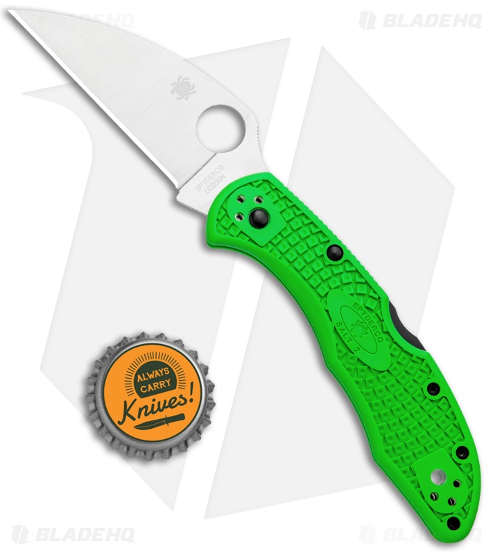 Spyderco Salt 2 Wharncliffe Knife Green FRN (3" Satin) C88FPWCGR2