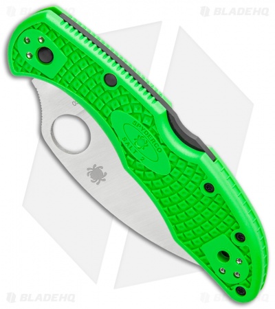 Spyderco Salt 2 Wharncliffe Lockback Knife Green FRN (3" Serr) C88FSWCGR2