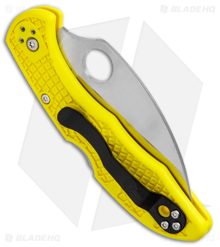 Spyderco Salt 2 Wharncliffe Knife Yellow FRN (2.89" Satin Serr) C88SWCYL2