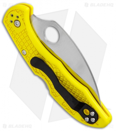 Spyderco Salt 2 Wharncliffe Knife Yellow FRN (2.89" Satin Serr) C88SWCYL2