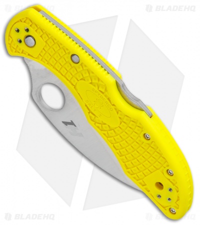 Spyderco Salt 2 Wharncliffe Knife Yellow FRN (2.89" Satin Serr) C88SWCYL2