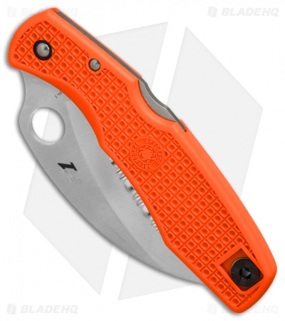 Spyderco SpyderHawk Salt Sprint Run Knife Orange FRN (3.6" Satin Serr) C77SOR 