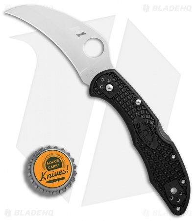 Spyderco Tasman Salt 2 Lock Back Knife Black FRN (2.8" Satin) C106PBK2