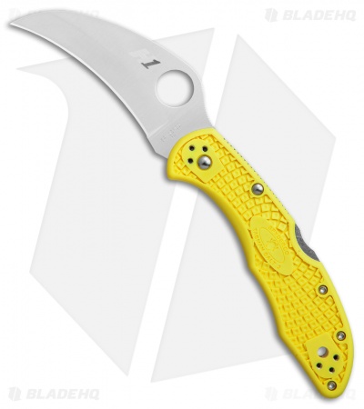 Spyderco Tasman Salt 2 Lock Back Knife Yellow FRN (2.8" Satin) C106PYL2