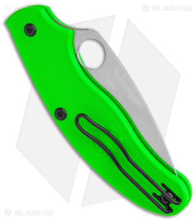 Spyderco UK Pen Knife Salt Slip Joint Green FRN (2.9" Satin LC200N) C94PGR