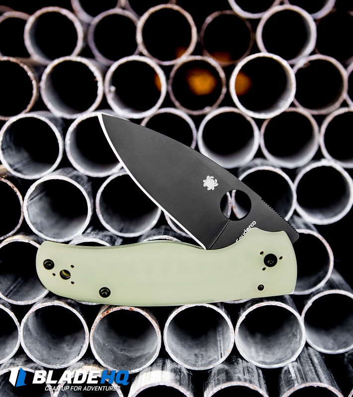 Spyderco M4 Shaman | Natural G-10 | Black DLC Blade | Blade HQ