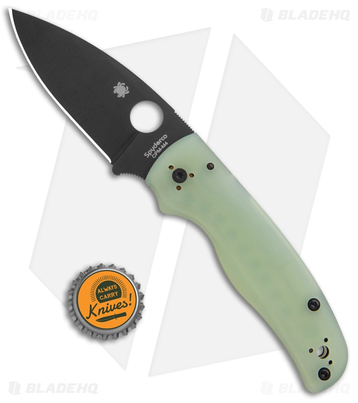 Spyderco M4 Shaman Compression Lock Knife Natural G-10 (3.6" Black) C229GM4PBK